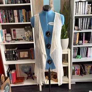 Rue21 Cream Open-Front Cardigan